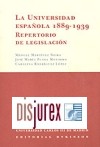 La universidad espaola 1889 - 1939. Repertorio de legislacin