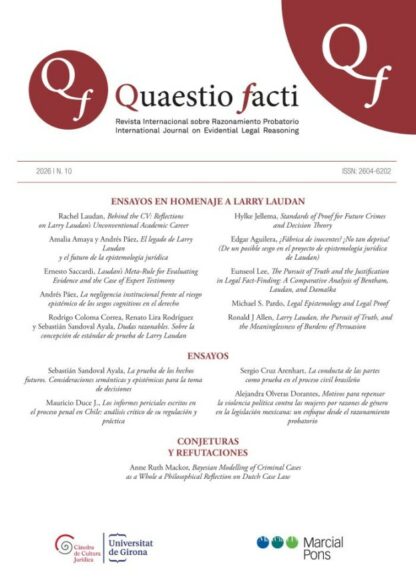 Quaestio Facti 2025 Nº 10 Revista internacional sobre razonamiento probatorio