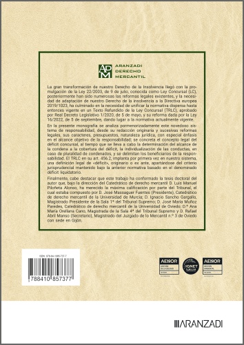 La responsabilidad concursal por el déficit