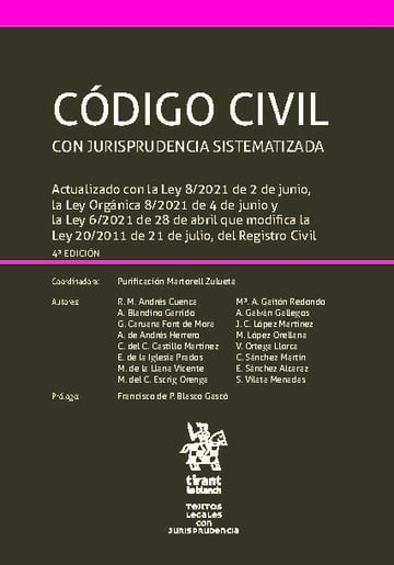 Código Civil - Con Jurisprudencia sistematizada 4ª Edición 2021