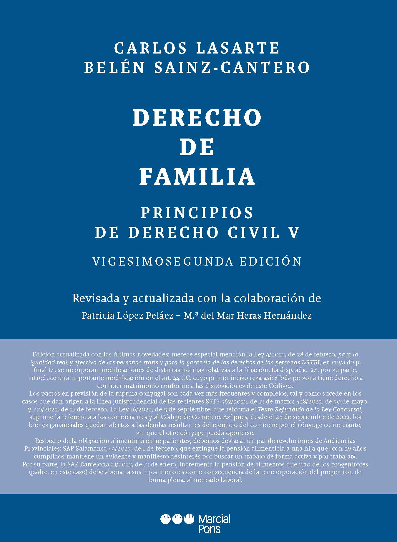 Principios de Derecho Civil. Tomo V Derecho de familia