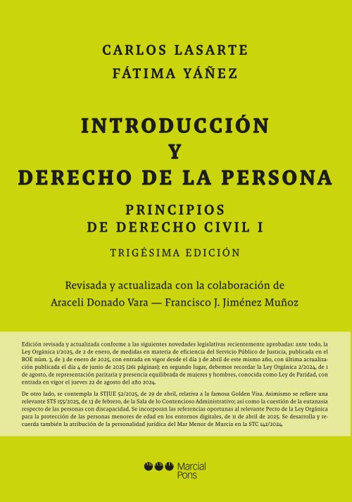 Principios de Derecho civil. Tomo I - Introducción y Derecho de la persona