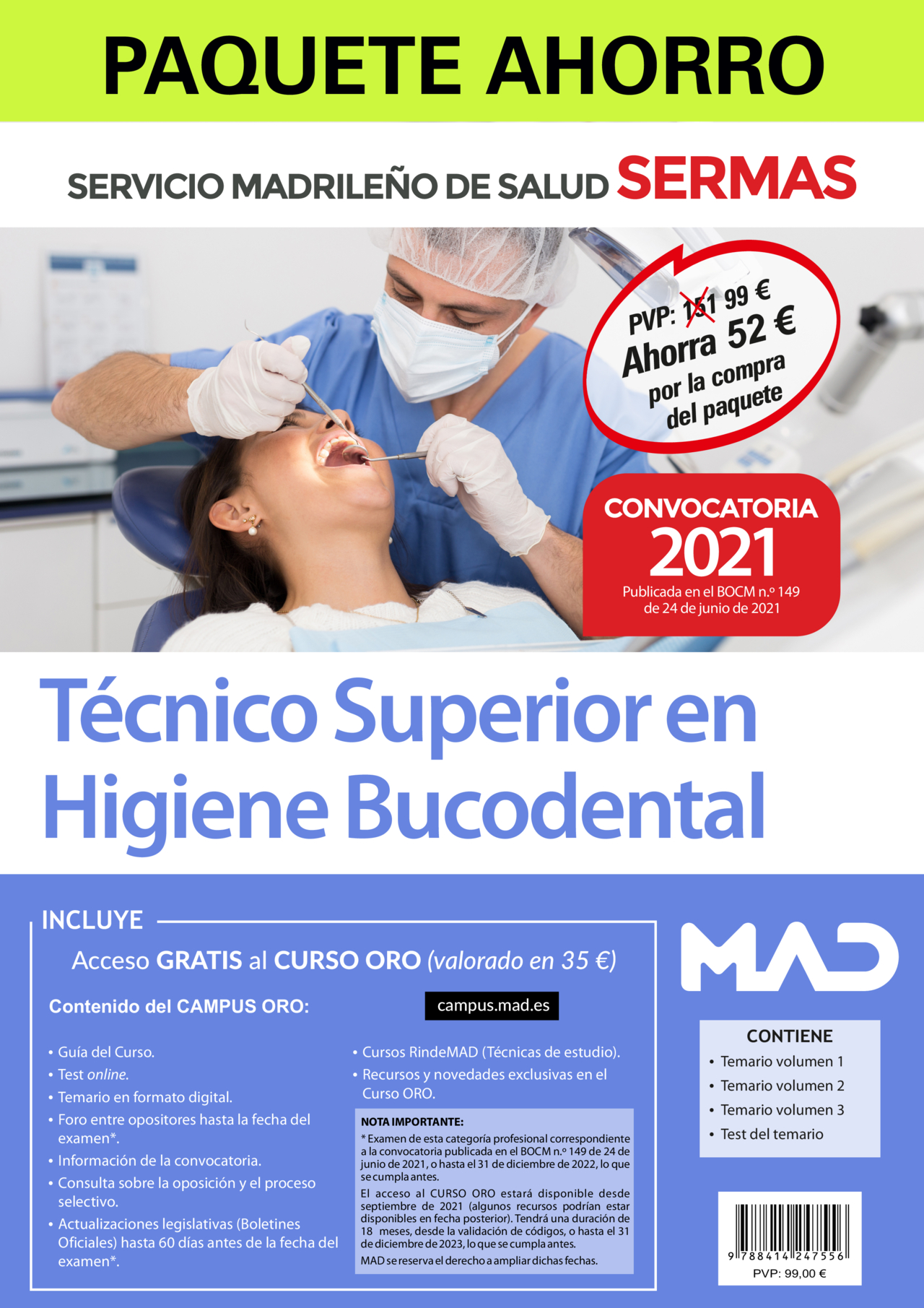 Paquete Ahorro Técnico Superior en Higiene Bucodental