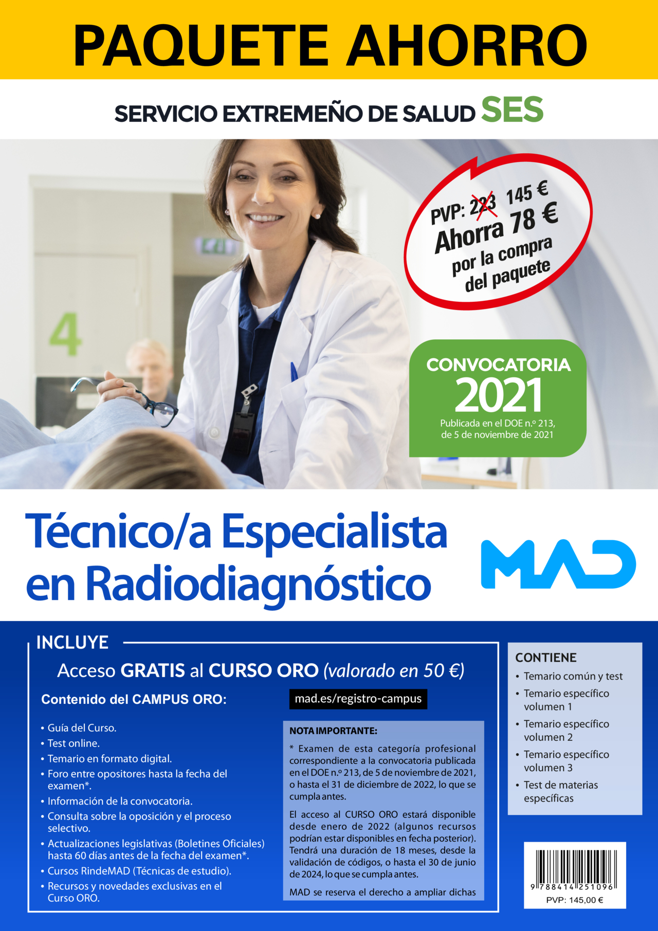 Paquete Ahorro Técnico/a Especialista en Radiodiagnóstico
