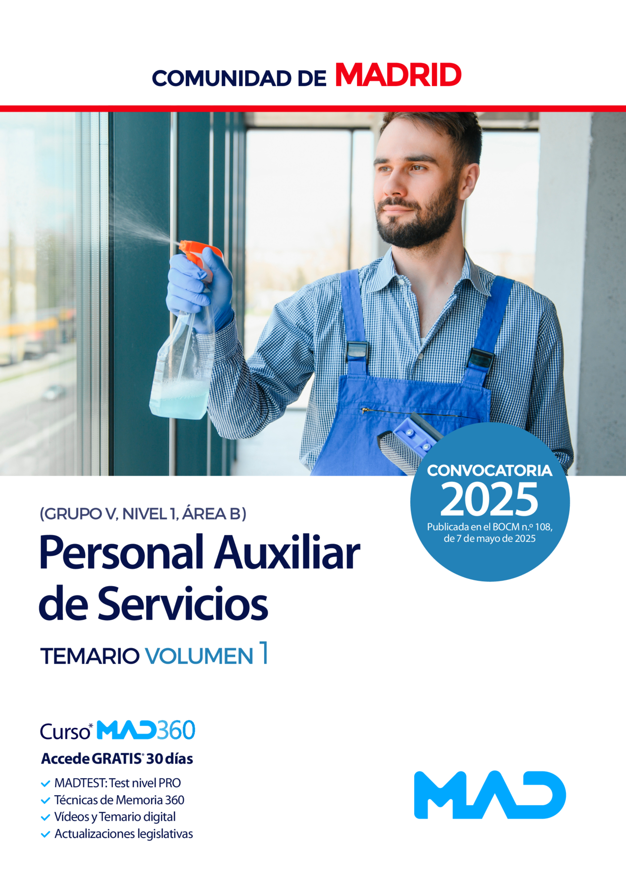 Personal Auxiliar de Servicios (Grupo V, Nivel 1, Área B)