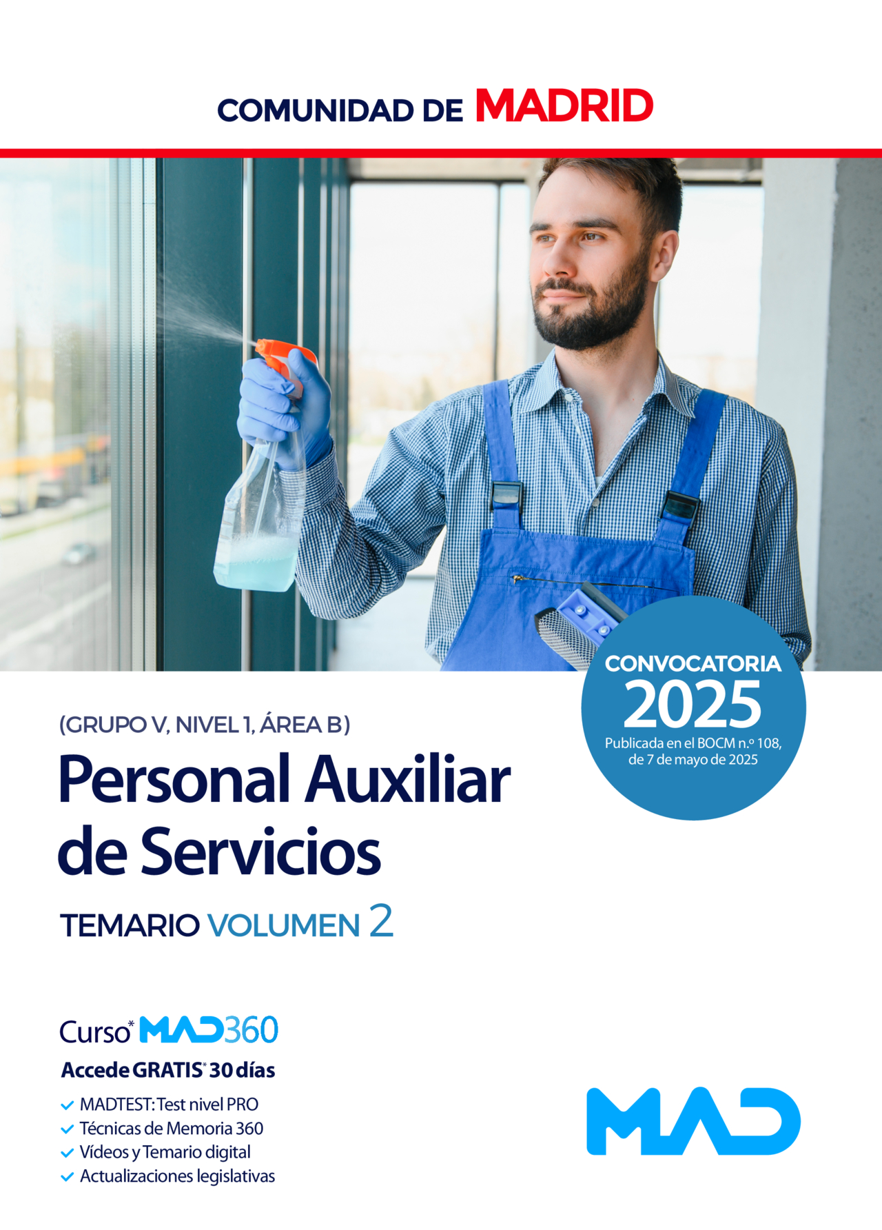 Personal Auxiliar de Servicios (Grupo V, Nivel 1, Área B)