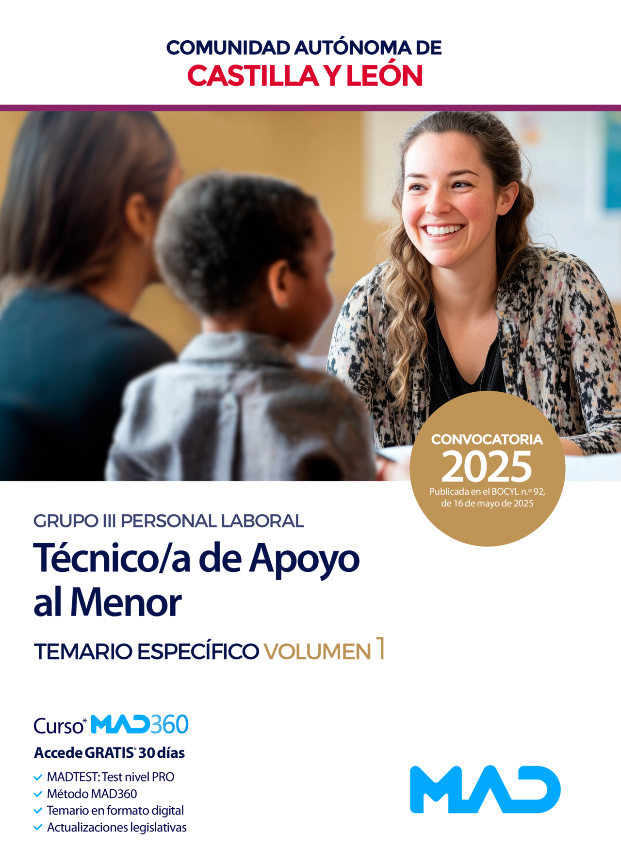 Técnico/a de Apoyo al Menor (Grupo III Personal Laboral)