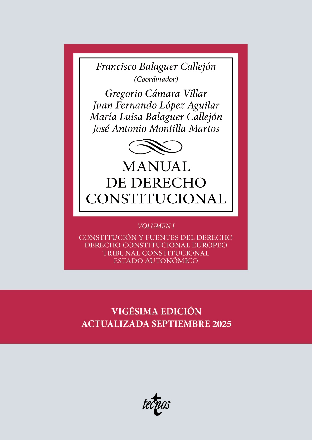 Manual de Derecho Constitucional - Volumen I (20ª Edición) 2025