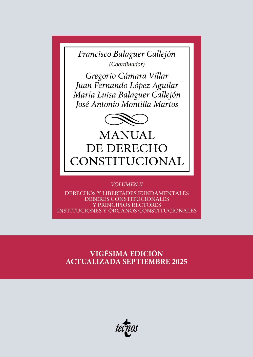 Manual de Derecho Constitucional - Volumen II (20ª Edición) 2025