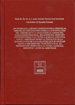 ¿ Es posible el Amparo Constitucional frente al Arbitraje ? Reflexiones sobre la justificación del arbitraje y la aplicación al mismo del garantismo procesal