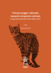 Chinese judges attitudes towards companion animals: A study of court decisions from 2003 to 2022