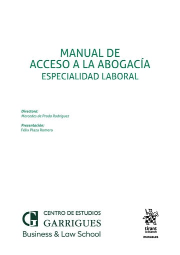 Manual de Acceso a la Abogacía. Especialidad Laboral
