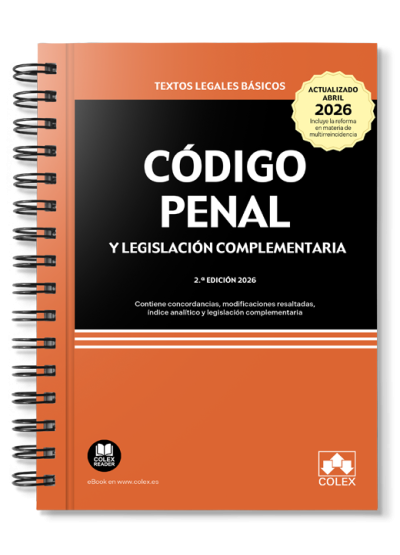 Código penal y legislación complementaria (2ª Edición) 2026 Encuadernación Anillas