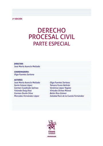 Derecho Procesal Civil Parte Especial (3ª Edición)