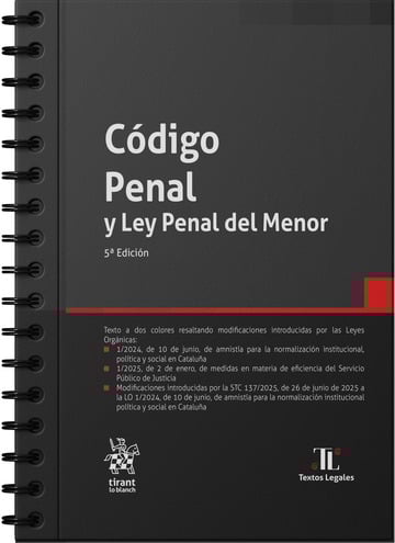 Código Penal y Ley Penal del Menor (5ª Edición) 2025 - Anillas