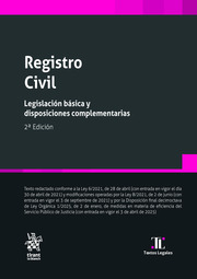 Registro Civil. Legislación básica y disposiciones complementarias (2ª Edición) 2026
