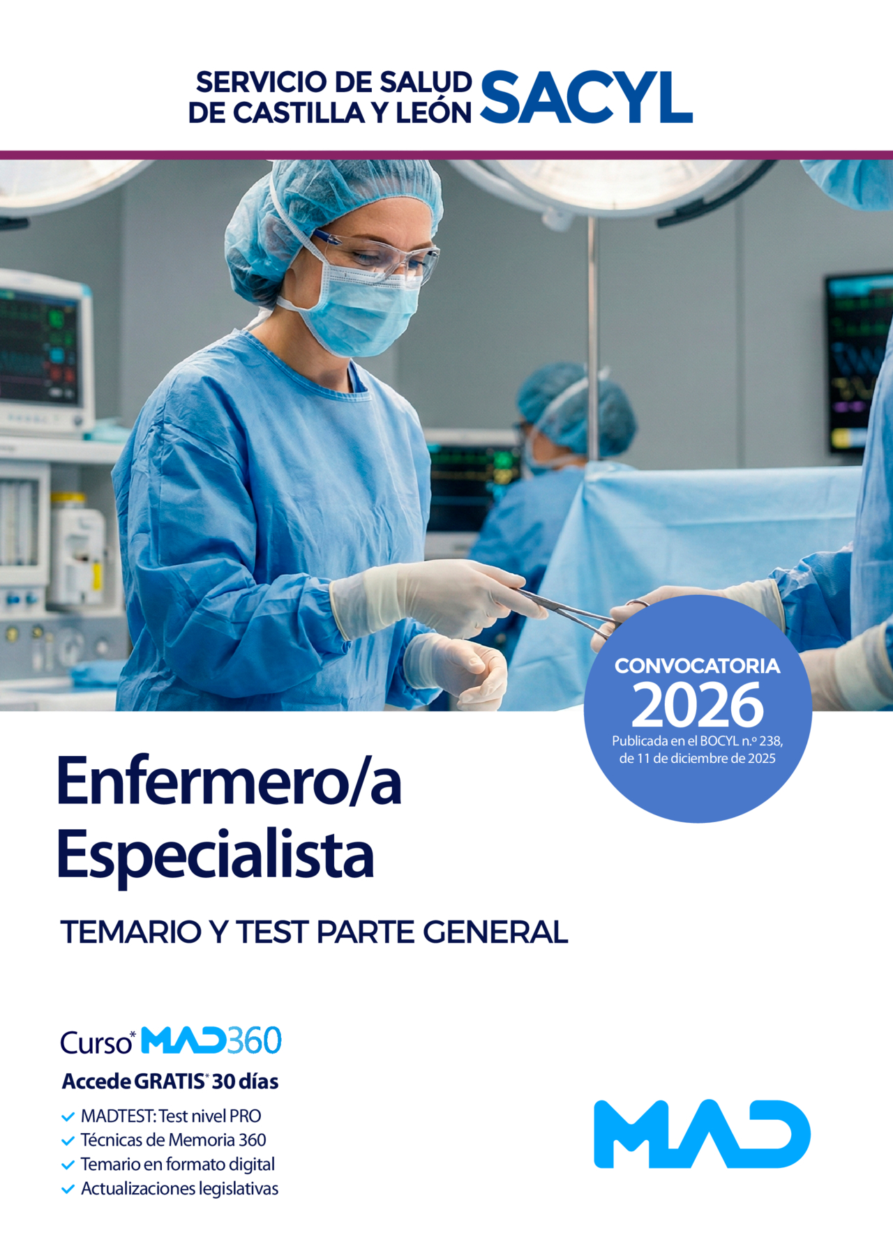 Enfermero/a Especialista del Servicio de Salud de Castilla y León (SACYL)