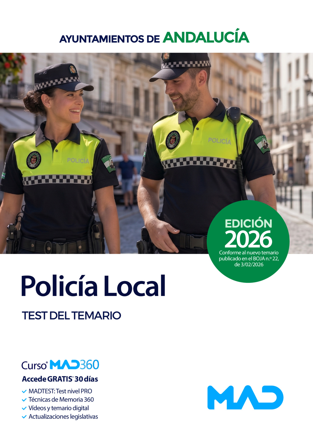 Policía Local de Andalucía. Nuevo programa (Decreto 8/2026, de 28 de enero)