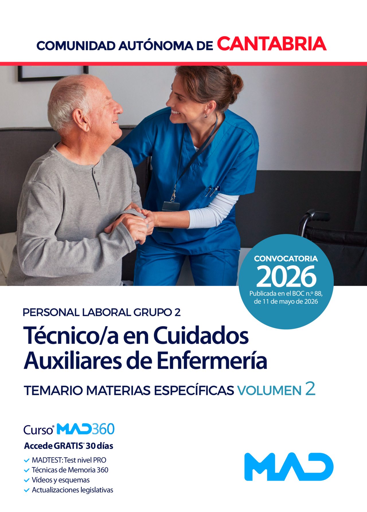 Técnico/a en Cuidados Auxiliares de Enfermería (Personal Laboral Grupo 2)