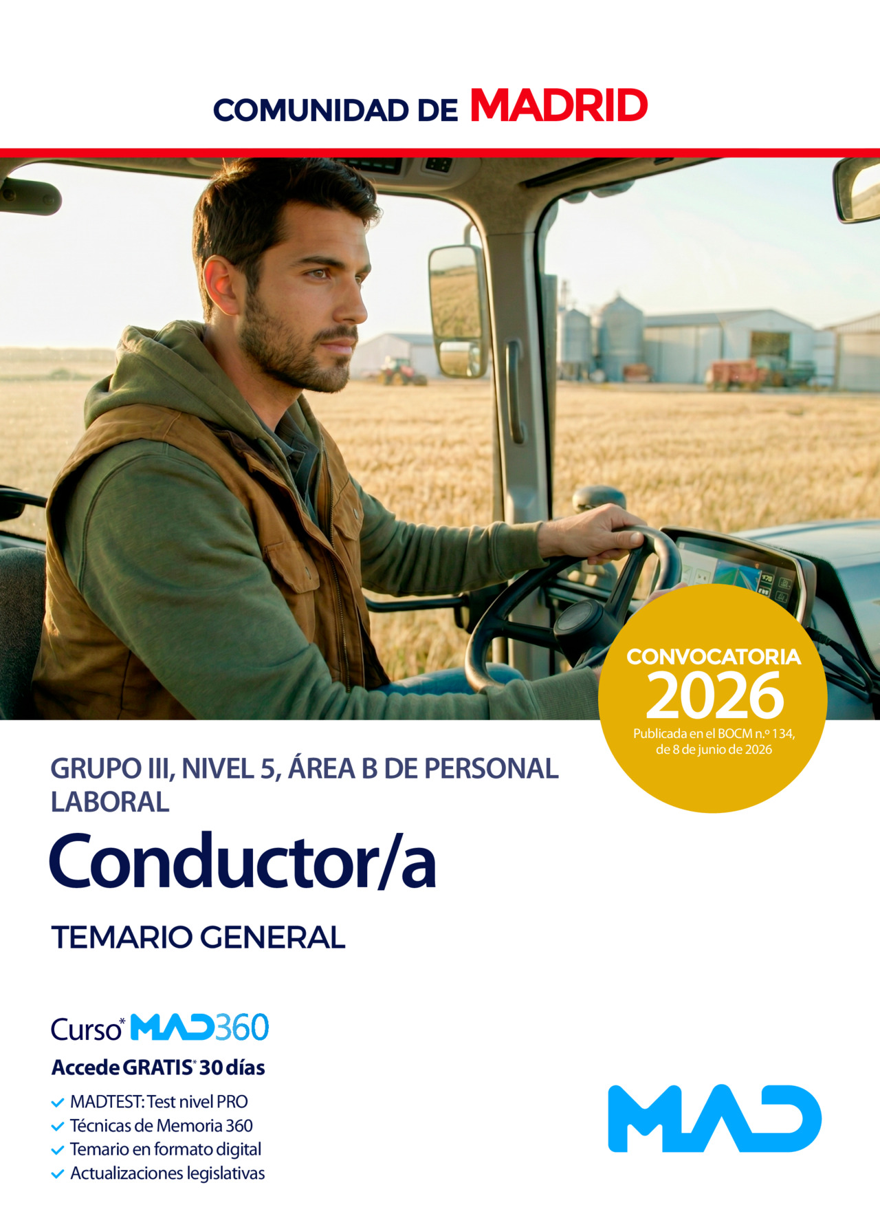 Conductor (Grupo III, Nivel 5, Área B de Personal Laboral)