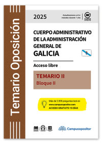 Temario: Cuerpo administrativo de la Administración general de Galicia. 2025. TOMO II