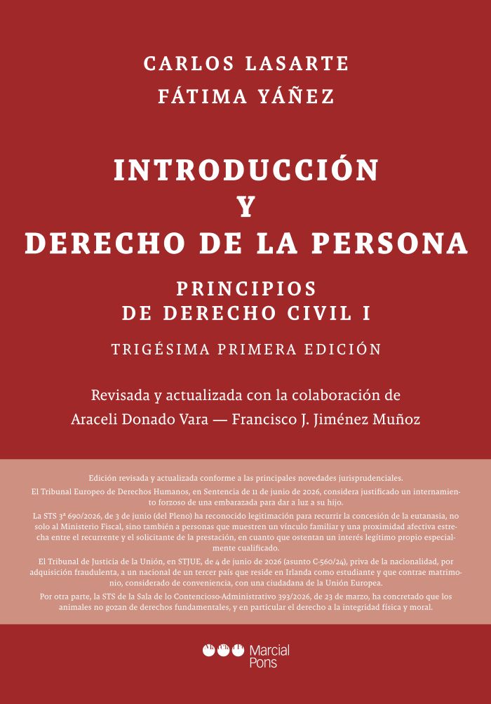 Principios de Derecho Civil. Tomo I. Introducción y Derecho de la persona